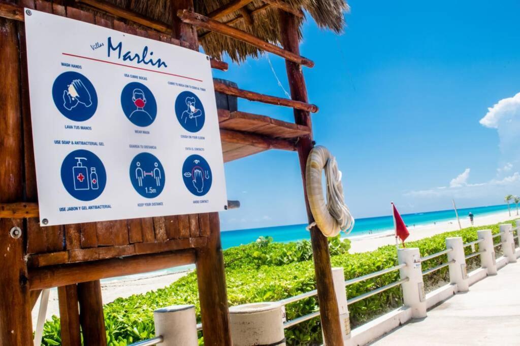 Villas Marlin 108, A Pie De Playa, Albercas, Jacuzi, Ubicacion Inmejorable Cancún Exterior foto