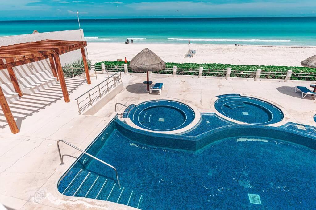 Villas Marlin 108, A Pie De Playa, Albercas, Jacuzi, Ubicacion Inmejorable Cancún Exterior foto